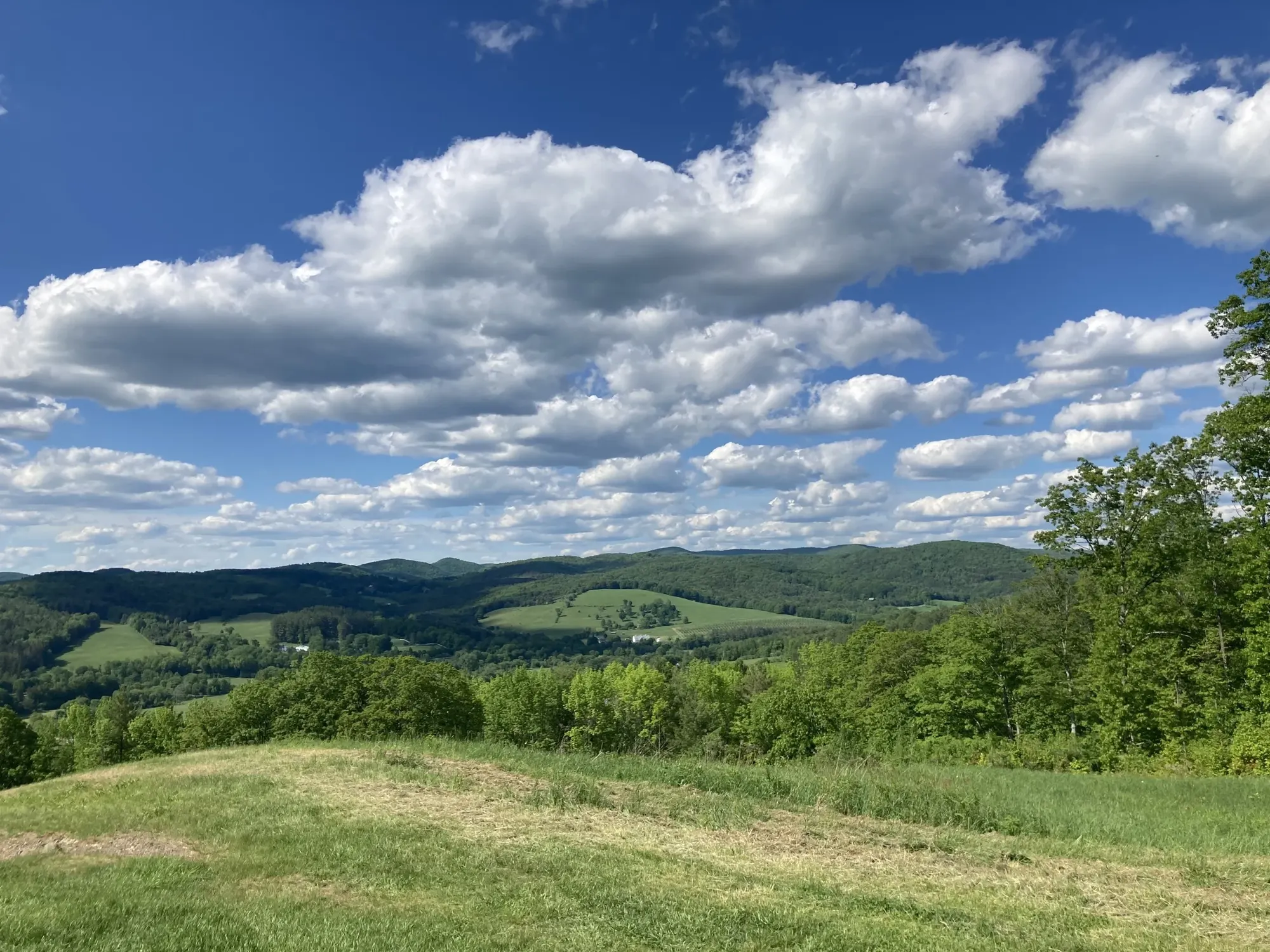 Rolling green hills outside Woodstock, Vermont